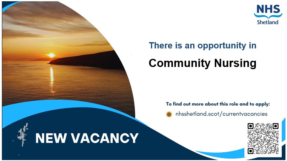 New Vacancy - Community Nursing
For further information and to apply :- apply.jobs.scot.nhs.uk/Job/JobDetail?…
#jobs #NHS #shetland