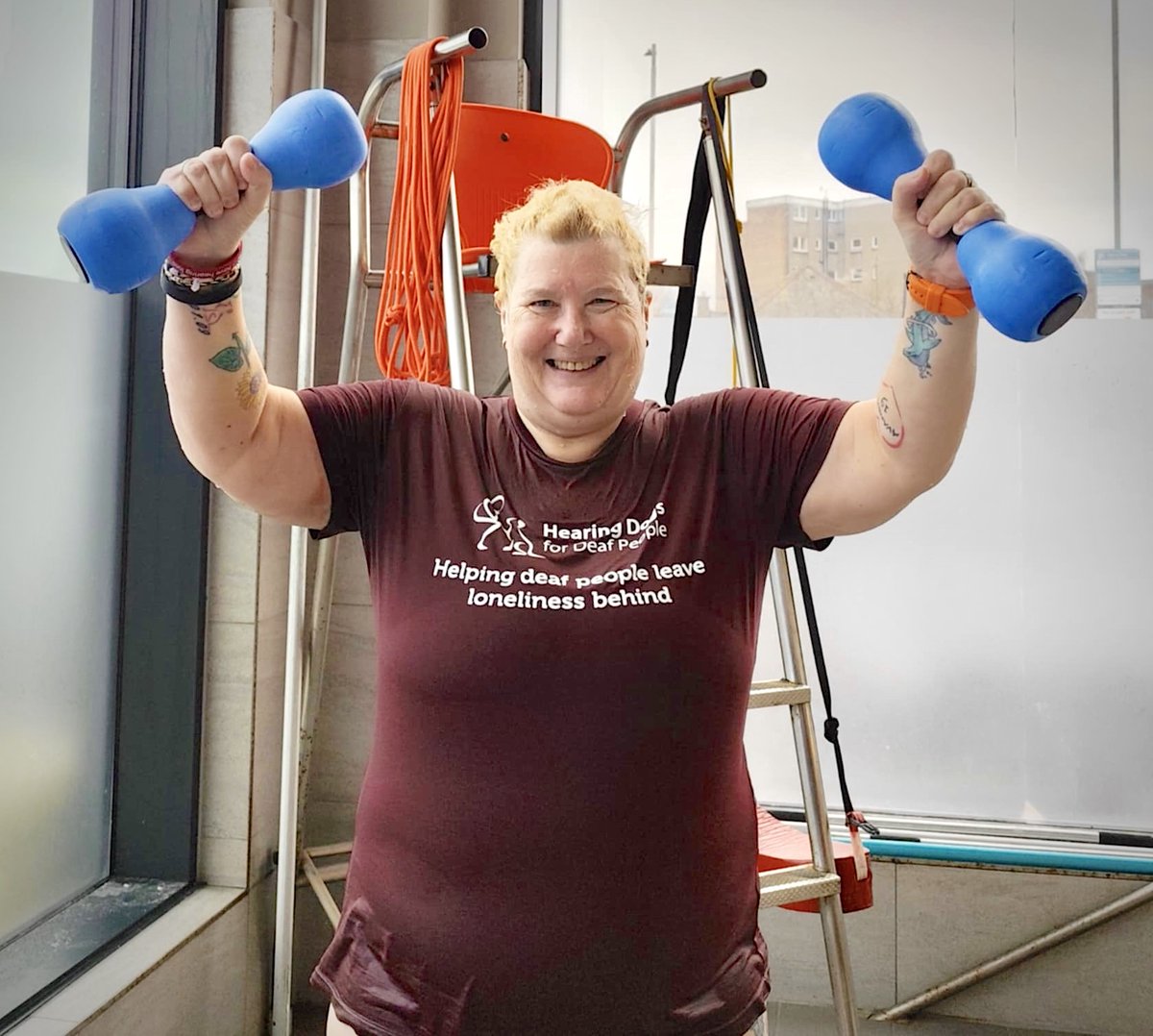 Nothing slow about Sue who has been doing the 28Challenge for Hearing Dogs and Hearing Link! She has walked 28,000 lengths of her local pool or 35mi, 112,000 steps in 11 days (21hrs 15 min)!🥇 Her fundraising page is - justgiving.com/page/sue-loumg…