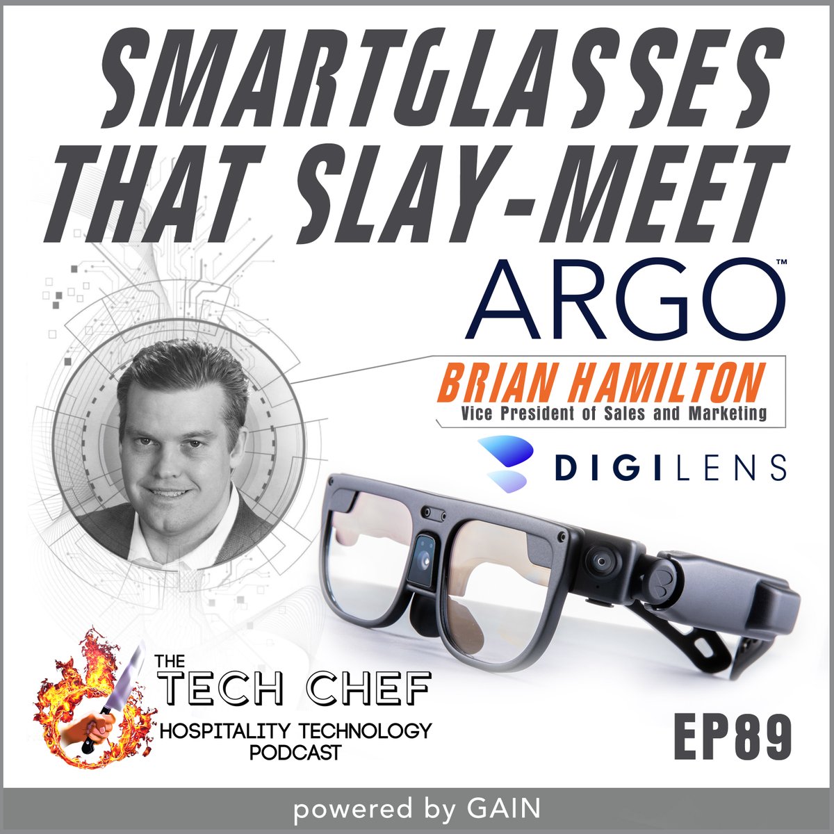 MagicgateTech's tweet photo. New episode of #TheTechChef 🚀 
➡️Link:  https://t.co/6Ye8F567pP 

Join Brian Hamilton from DigiLens as he talks about Argo smart glasses &amp; how AR is shaping the #hospitality industry! Enhancing customer service to improving training, AR is shaping the future of ops! 🌟 https://t.co/V2hhkhFVlK