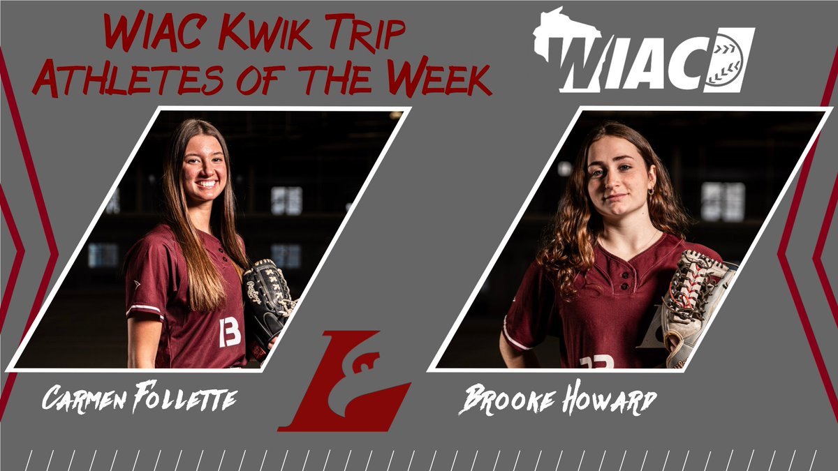 UWL Athletics (@uwlathletics) on Twitter photo <a href="/UWLSOFTBALL/">UWL Softball</a> sweeps the WIAC Kwik Trip Pitcher and Position Player of the Week.
Carmen Follette did not allow a run in two appearances, earning the save vs. St. Scholastica (Minn.).
Brooke Howard hit .333 with two doubles, three RBI, two walks and one stolen base in two games. <a href="/UWLSOFTBALL/">UWL Softball</a> sweeps the WIAC Kwik Trip Pitcher and Position Player of the Week.
Carmen Follette did not allow a run in two appearances, earning the save vs. St. Scholastica (Minn.).
Brooke Howard hit .333 with two doubles, three RBI, two walks and one stolen base in two games.