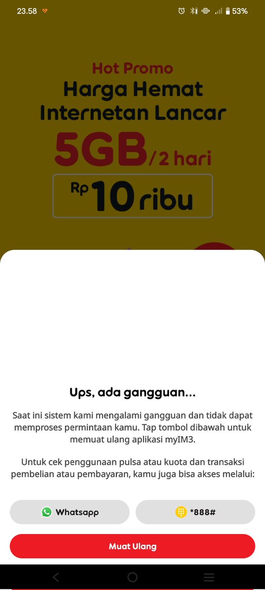 Nge-tweet cuman laporan jaringan doang <a href="/CareIM3/">IM3 Care</a>