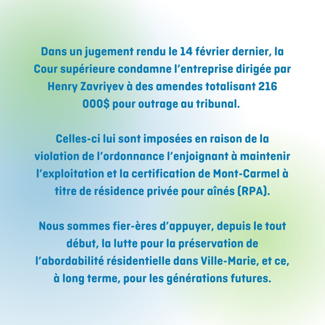 Solidarité avec les resident•es de Mont-Carmel ✊#polmtl