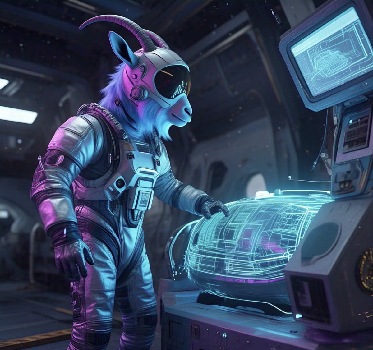 A new machine to help build higher technology. More advanced boats for more unique and harrowing challenges. 😱 

#GOATSinSpace 😂
#SpaceGOATScoastToCoast 😂 
#FriendlyRivalry 
#SolanaProjects 

📬: t.me/GOATSnBoatsOff…