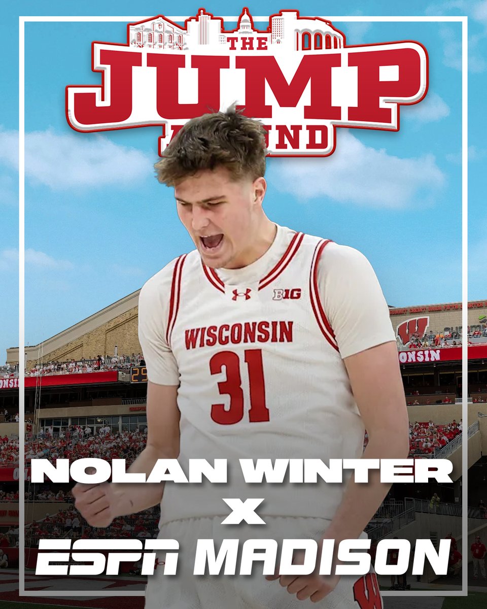 🚨𝙒𝙀𝙇𝘾𝙊𝙈𝙀 𝙏𝙊 𝙏𝙃𝙀 𝙅𝙐𝙈𝙋 𝘼𝙍𝙊𝙐𝙉𝘿 🚨

<a href="/BadgerMBB/">Wisconsin Basketball</a> center Nolan Winter will join Jim Rutledge and Pablo Iglesias on The Jump Around starting 𝐓𝐇𝐈𝐒 𝐓𝐡𝐮𝐫𝐬𝐝𝐚𝐲! #OnWisconsin