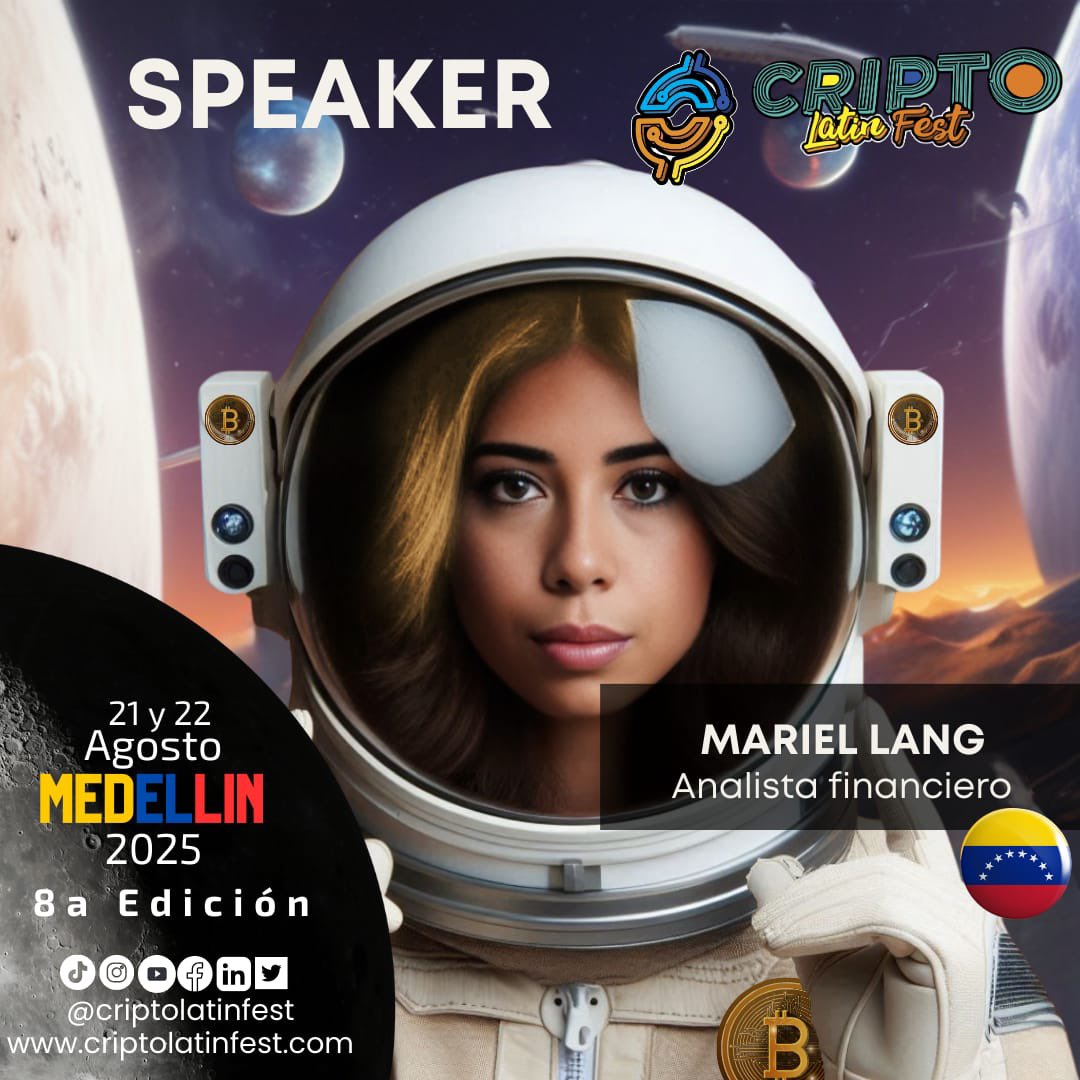 Cripto Latin Fest (@criptolatinfest) on Twitter photo ¡Bienvenido a la revolución cripto, <a href="/Mariellangsaez/">Mariel Lang</a> 🚀
Es un honor anunciar a <a href="/Mariellangsaez/">Mariel Lang</a> , Analista financiero, quien se une como speaker destacado en la 8va Edición del Cripto Latin Fest 2025, el evento más importante de la región sobre blockchain, cripto y economía ¡Bienvenido a la revolución cripto, <a href="/Mariellangsaez/">Mariel Lang</a> 🚀
Es un honor anunciar a <a href="/Mariellangsaez/">Mariel Lang</a> , Analista financiero, quien se une como speaker destacado en la 8va Edición del Cripto Latin Fest 2025, el evento más importante de la región sobre blockchain, cripto y economía