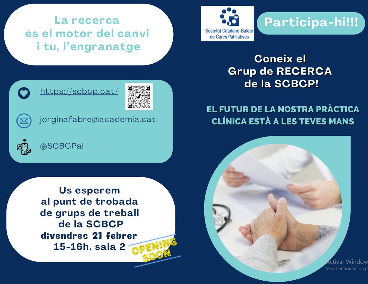 Trobada grups de treball! #SCBCP25 scbcp2025.com

Oberta a tots i totes, tant si en formeu part com si en teniu curiositat o interès