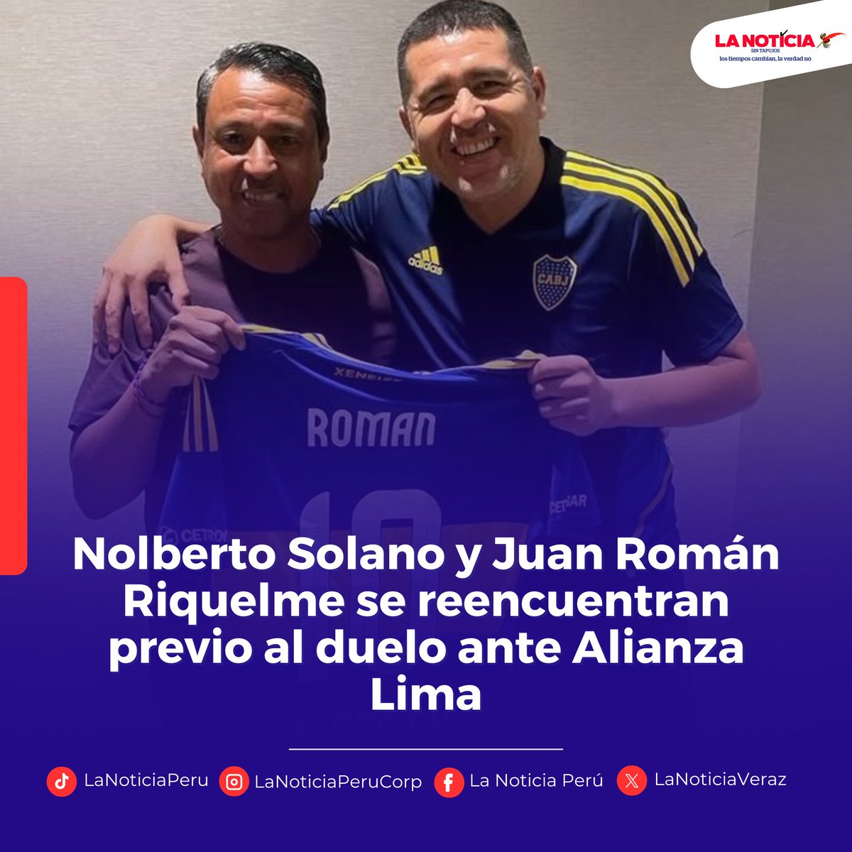 🔴 #Deportes || Nolberto Solano y Juan Román Riquelme se reencuentran  previo al duelo ante Alianza Lima Lee aquí la información 👉🏽  https://t.co/Uo3ABeFQZP