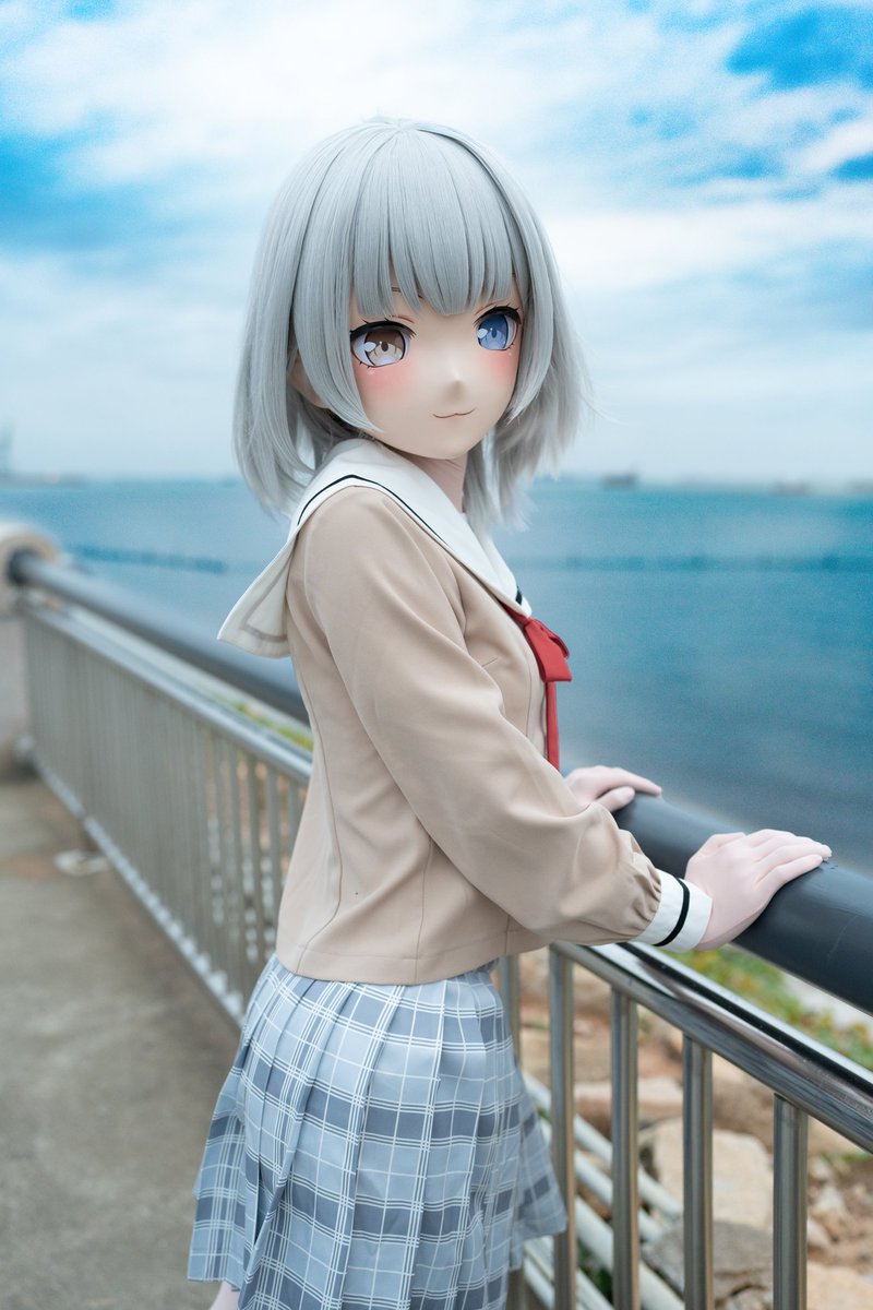 polutiontea's tweet image. 下课后到海边玩耍的野猫，就是风有点大。😸
感谢：@soyo6872595的摄影后勤以及动作指导💐
#kigurumi #mygo #猫猫