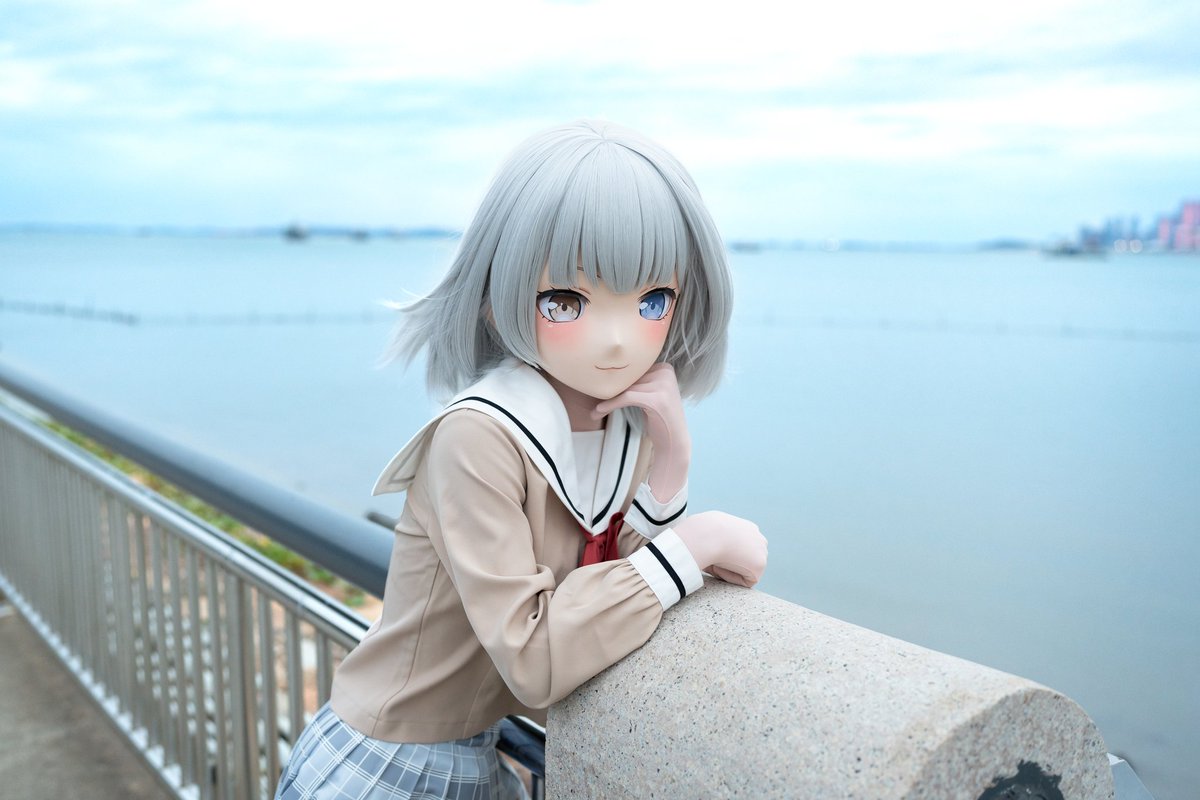 polutiontea's tweet image. 下课后到海边玩耍的野猫，就是风有点大。😸
感谢：@soyo6872595的摄影后勤以及动作指导💐
#kigurumi #mygo #猫猫