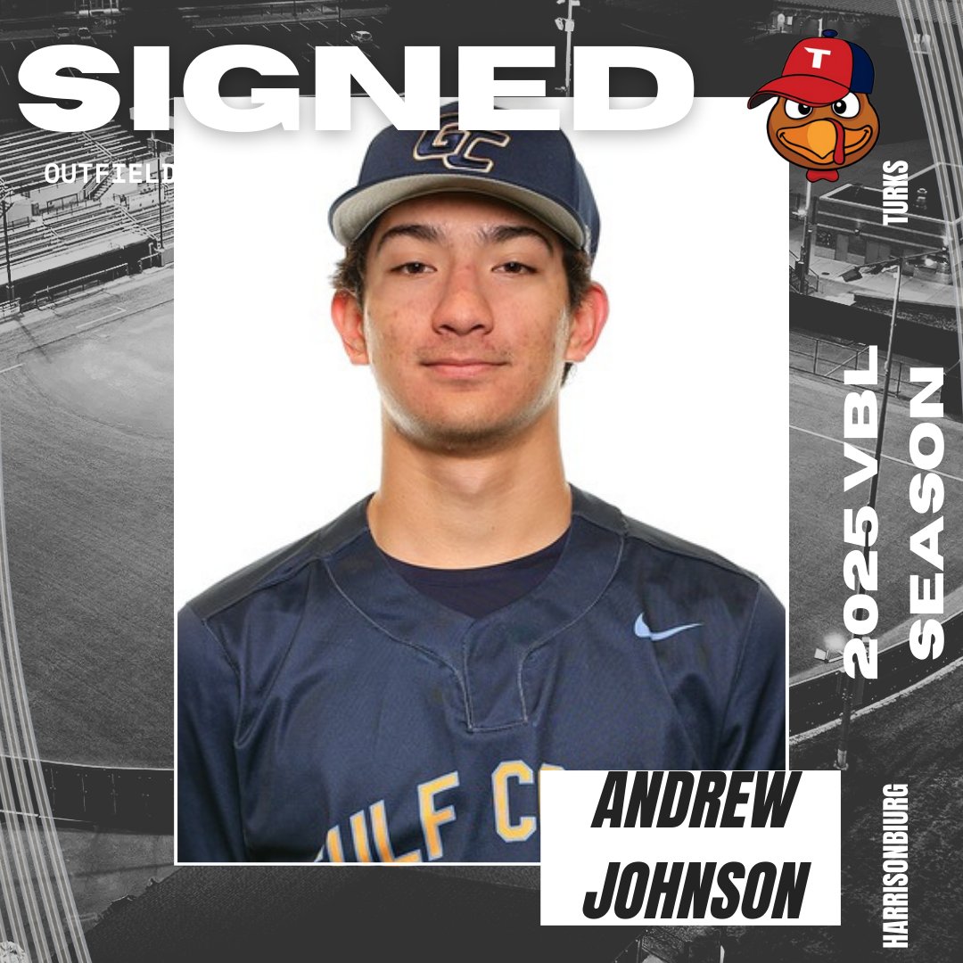 Harrisonburg Turks (@hbgturksvbl) on Twitter photo The 2025 <a href="/HbgTurksVBL/">Harrisonburg Turks</a> would like to welcome 6'0 182lbs outfielder <a href="/aajbt8hits/">Andrew Johnson</a>. Johnson is a sophomore at <a href="/GCSCbaseball/">Gulf Coast Baseball</a> and is from Jacksonville, FL. The 2025 <a href="/HbgTurksVBL/">Harrisonburg Turks</a> would like to welcome 6'0 182lbs outfielder <a href="/aajbt8hits/">Andrew Johnson</a>. Johnson is a sophomore at <a href="/GCSCbaseball/">Gulf Coast Baseball</a> and is from Jacksonville, FL.