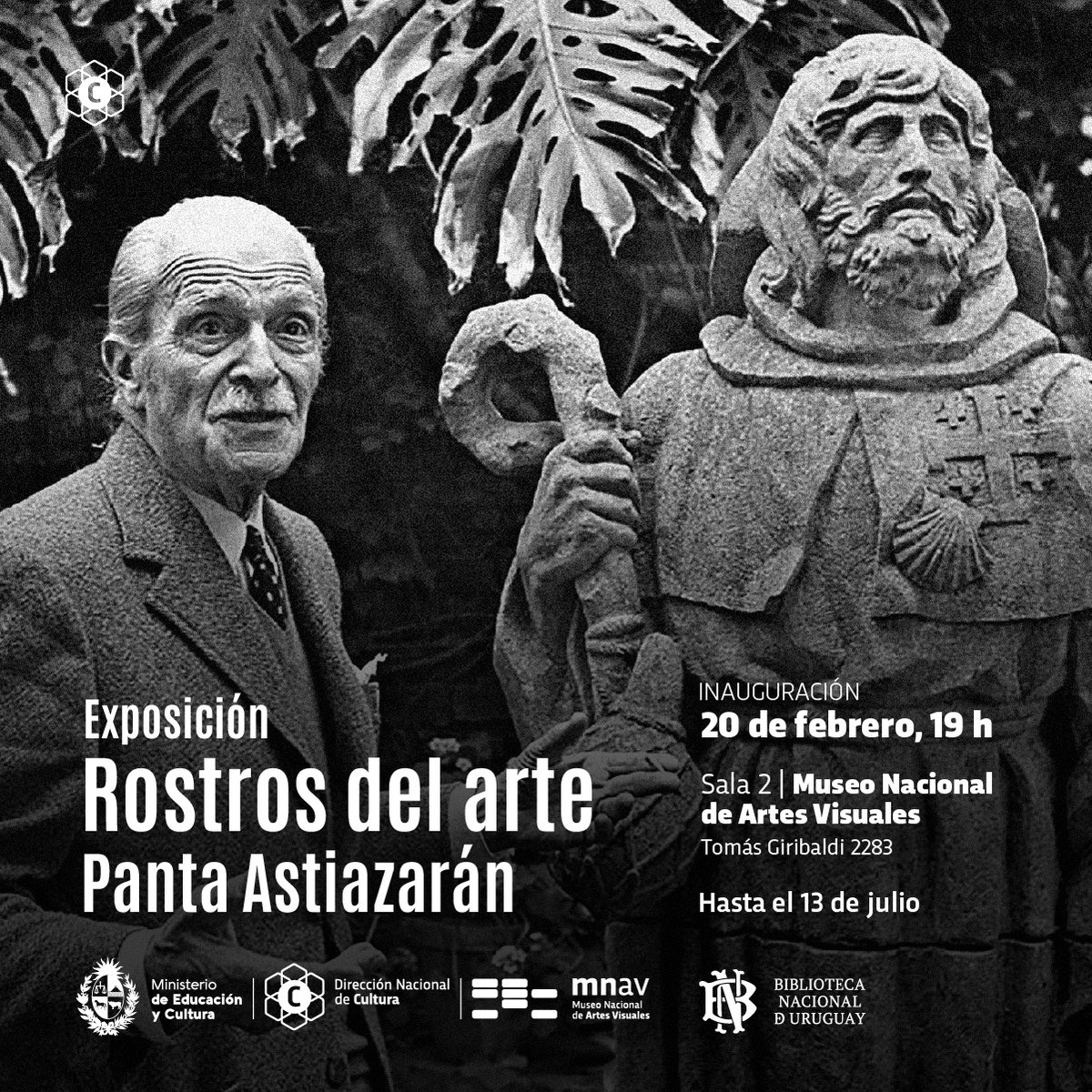 Todos conocemos las obras de los grandes artistas, pero ¿conocemos sus rostros? 👥️

📷 El artista Panta Astiazarán ha dedicado su vida a capturar momentos invisibles en la muestra «Rostros del arte».

Inauguración:
🗓 20/2, 19 h
📍 Sala 2, <a href="/MuseoMNAV/">Museo Nacional MNAV</a> | Tomás Giribaldi 2283