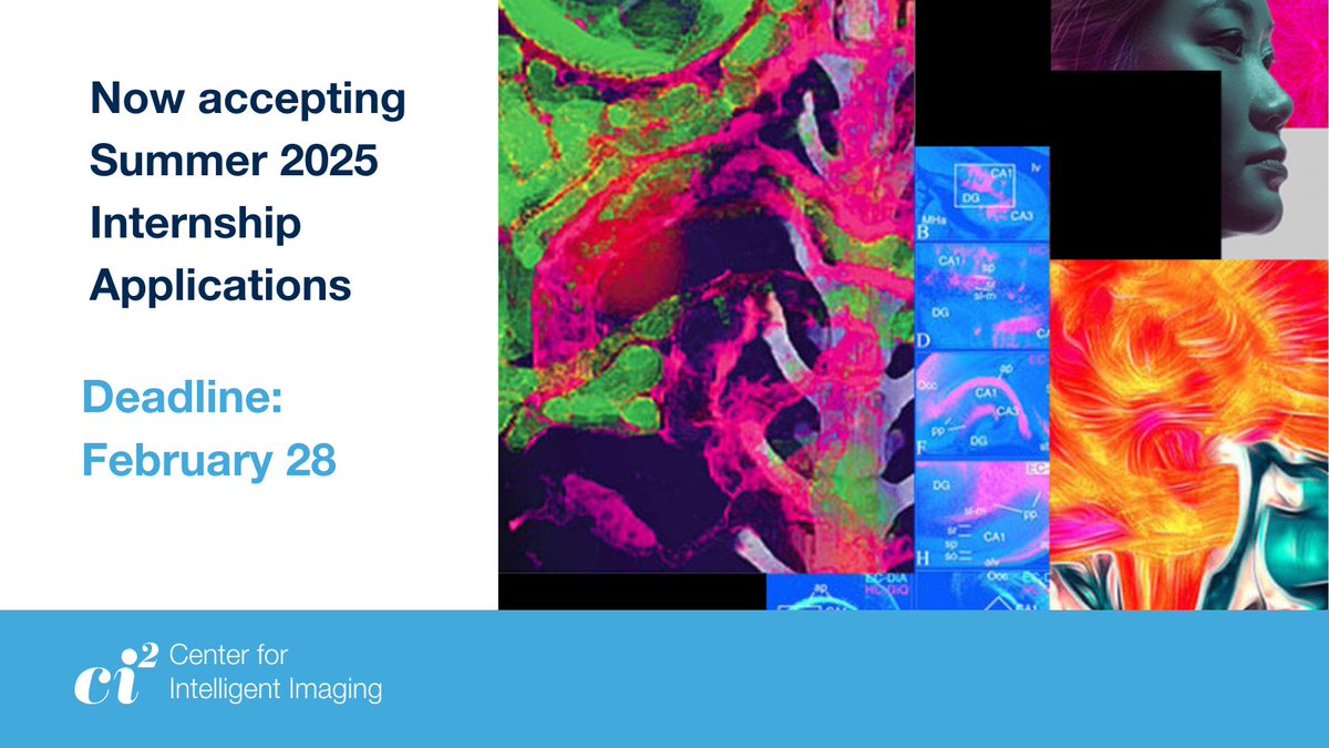 UCSF Center for Intelligent Imaging (@ucsf_ci2) on Twitter photo Be sure to apply to the <a href="/UCSF_Ci2/">UCSF Center for Intelligent Imaging</a> Summer Internship Program before Feb. 28! Don't miss the chance to work with the esteemed <a href="/UCSF/">UC San Francisco</a> faculty & collaborate on research on #AI in #MedicalImaging. bit.ly/4jhdLaq Be sure to apply to the <a href="/UCSF_Ci2/">UCSF Center for Intelligent Imaging</a> Summer Internship Program before Feb. 28! Don't miss the chance to work with the esteemed <a href="/UCSF/">UC San Francisco</a> faculty & collaborate on research on #AI in #MedicalImaging. bit.ly/4jhdLaq