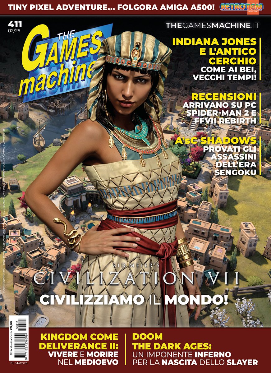 TheGamesMachine's tweet photo. Arriva #TheGamesMachine 411. Cover story su #CivilizationVII, tante anteprime e recensioni di primo piano, eccellenti rubriche e retrospettive e il solito, magnifico RetroTGM. Qui trovate i contenuti, ancora più completi se cliccate in fondo. A voi! https://t.co/prcm9fFlq4 https://t.co/KE2X0cThuz
