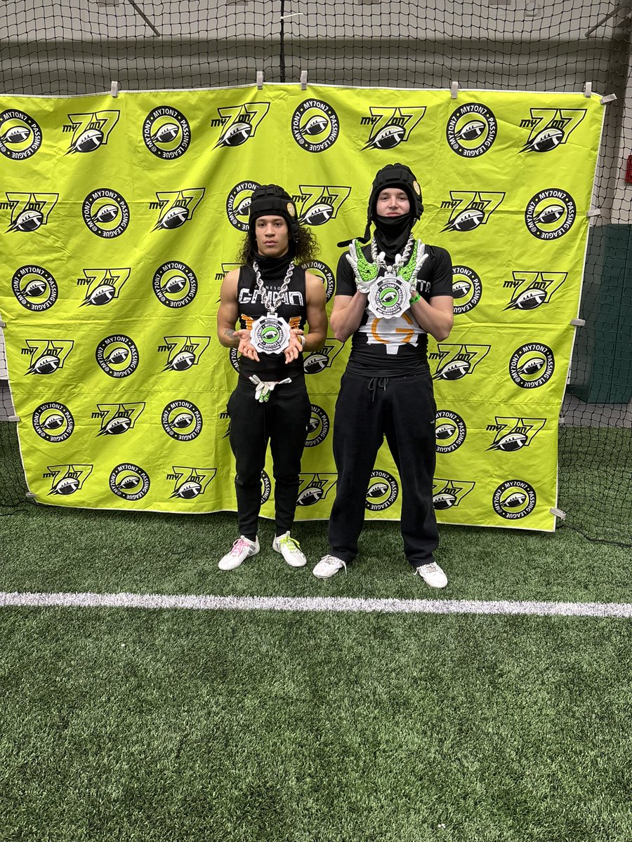 Minnesota Grind 7v7 ⚙️ (@mn_grind) on Twitter photo 18U Black MVPs:
Offense WR <a href="/Justice8Moody/">Justice moody</a> CO’ 26 <a href="/JHSFB/">Johnson Football</a>
Defense Saf/WR <a href="/kamleitheiser8/">Kamden Leitheiser</a> CO’ 25 <a href="/BlaineFootball/">Blaine Football</a> ➡️ <a href="/Augsburg_FB/">Augsburg Football</a> 18U Black MVPs:
Offense WR <a href="/Justice8Moody/">Justice moody</a> CO’ 26 <a href="/JHSFB/">Johnson Football</a>
Defense Saf/WR <a href="/kamleitheiser8/">Kamden Leitheiser</a> CO’ 25 <a href="/BlaineFootball/">Blaine Football</a> ➡️ <a href="/Augsburg_FB/">Augsburg Football</a>