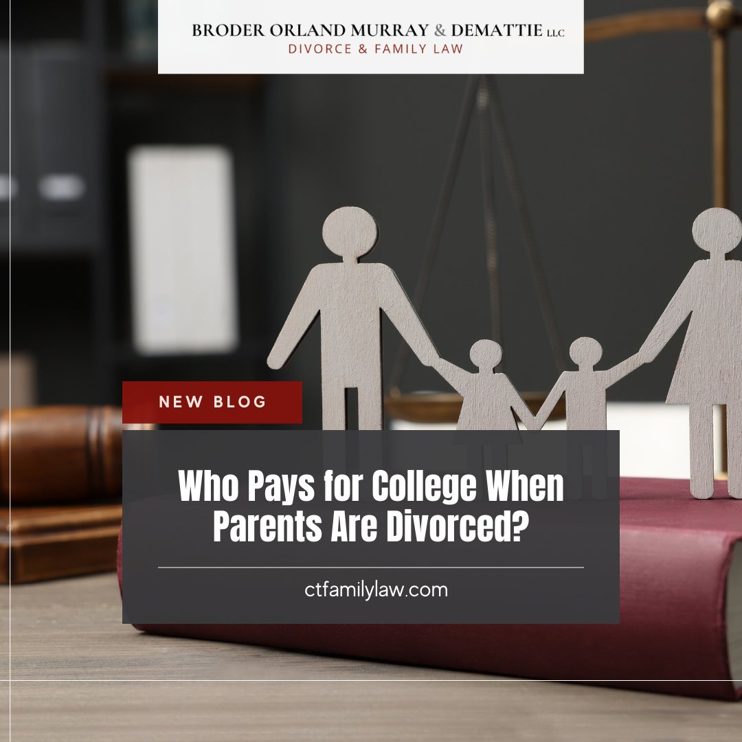 BroderOrland's tweet photo. Who covers the cost of #college when parents are divorced?

In CT, #divorced parents may be required to help with college costs through court-ordered educational support.

Discover more: https://t.co/vUgZWJvNhU https://t.co/60YbUxDPFi
