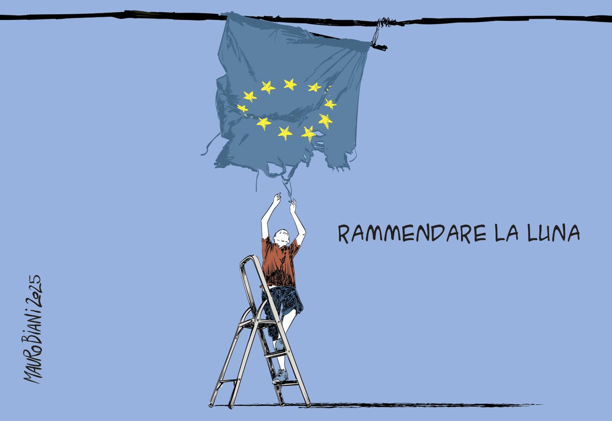 Mauro Biani (@maurobiani) on Twitter photo #Europa #StatiUnitidiEuropa
Rammendare la luna.
E penso, ad esempio, ad #AntonioMegalizzi, a tutte le ragazze e i ragazzi d'Europa. Forza.
Oggi per <a href="/repubblica/">Repubblica</a> #Europa #StatiUnitidiEuropa
Rammendare la luna.
E penso, ad esempio, ad #AntonioMegalizzi, a tutte le ragazze e i ragazzi d'Europa. Forza.
Oggi per <a href="/repubblica/">Repubblica</a>