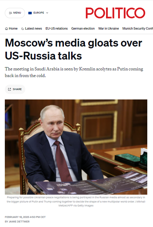 War criminal Putin is having a fantastic week.

We have no clue how the so-called 'peace agreement' will play out or what’s next for the war.

But one thing’s clear: Putin is getting legitimized, his atrocities conveniently forgotten.

Is the rest of the world fine with this?