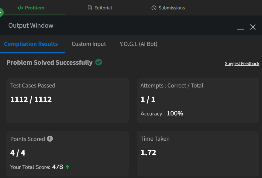 Mayank_kumar111's tweet photo. Day 96: The Code Odyssey Continues Ninety-six days, and the journey continues with unwavering determination Every bug defeated every algorithm
@geeksforgeeks
#CodingChallenge #162DaysOfCode #gfg160 #geekstreak2024 #Day96 #CodeOdyssey #KeepClimbing #StayPersistent #CodeEveryday https://t.co/oH9X3BLTMg