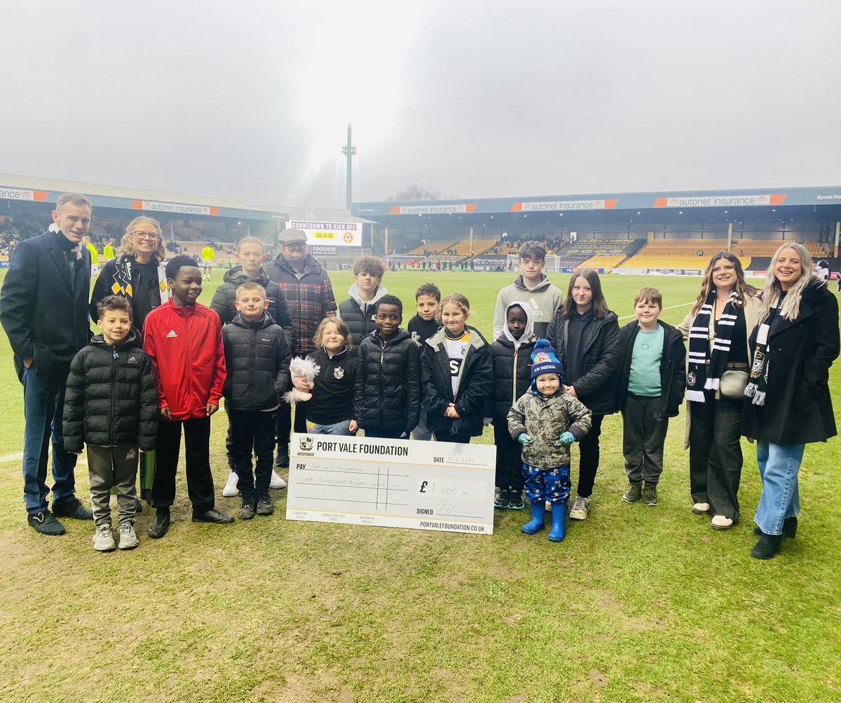 Recently, we took some of our young people to watch a Port Vale game, they were pitch side and even got a PVFC goody bag. A great experience for them, thanks <a href="/PVFCFoundation/">Port Vale Foundation</a> ⚽️