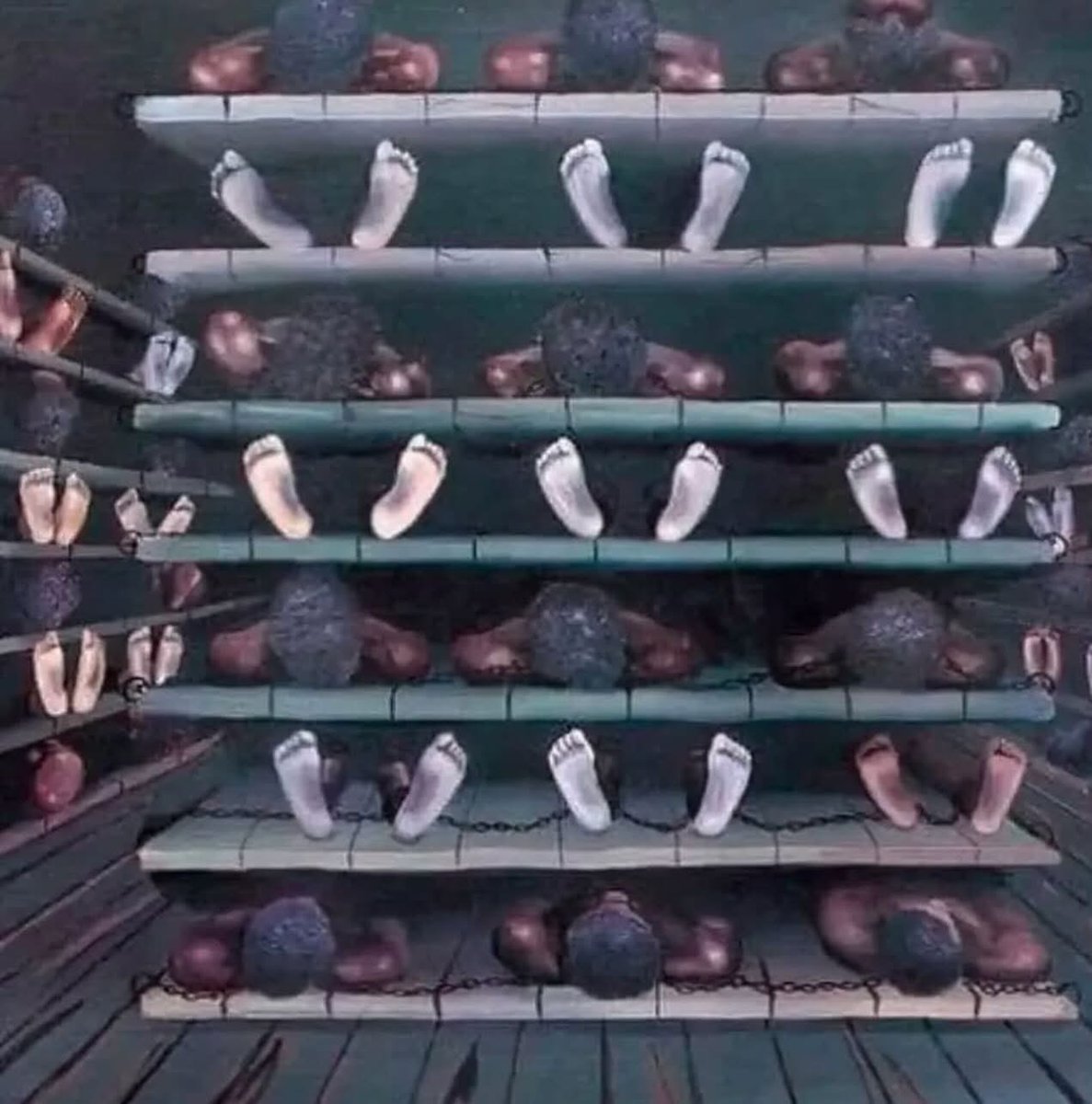 KINGQHEFNER's tweet photo. This was how they did P. O. C and they wanna MAGA…we still in chains just without the visible lock and Key .. Wake up people &amp; fight back. https://t.co/4vWwqVwREC