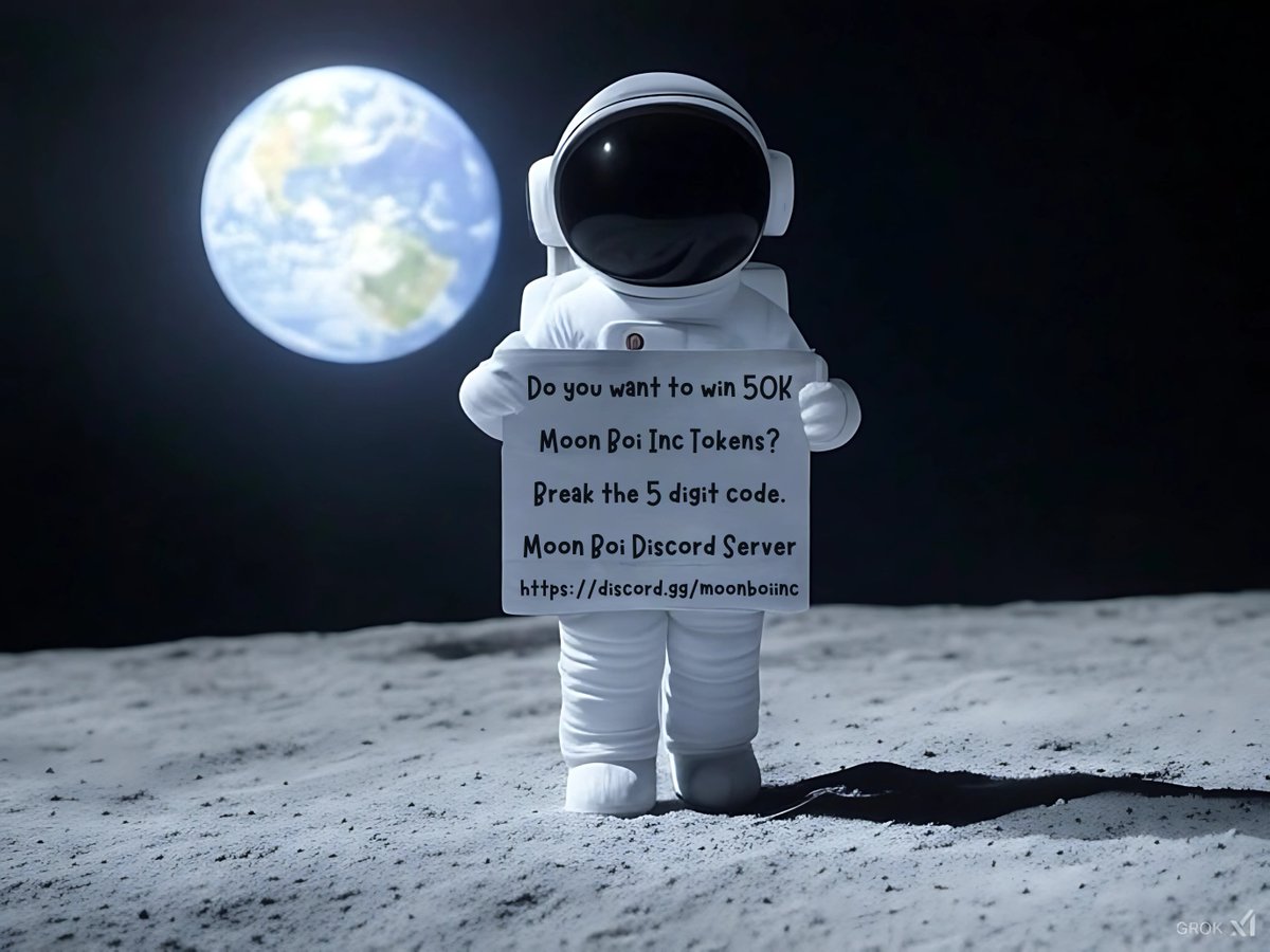 sambabb1's tweet image. ATTENTION:

Break the 5 digit code to win 50K Moon Boi Inc Tokens?

Enter your guesses here:-
discord.gg/moonboiinc

#ContestAlert #competition #entry #guess #Challenge #Crypto #Discord #community @Moon_Boi_1969 @TheMoonCrewYT @PawChain @canacoin2024 @PrevailSwapLLC