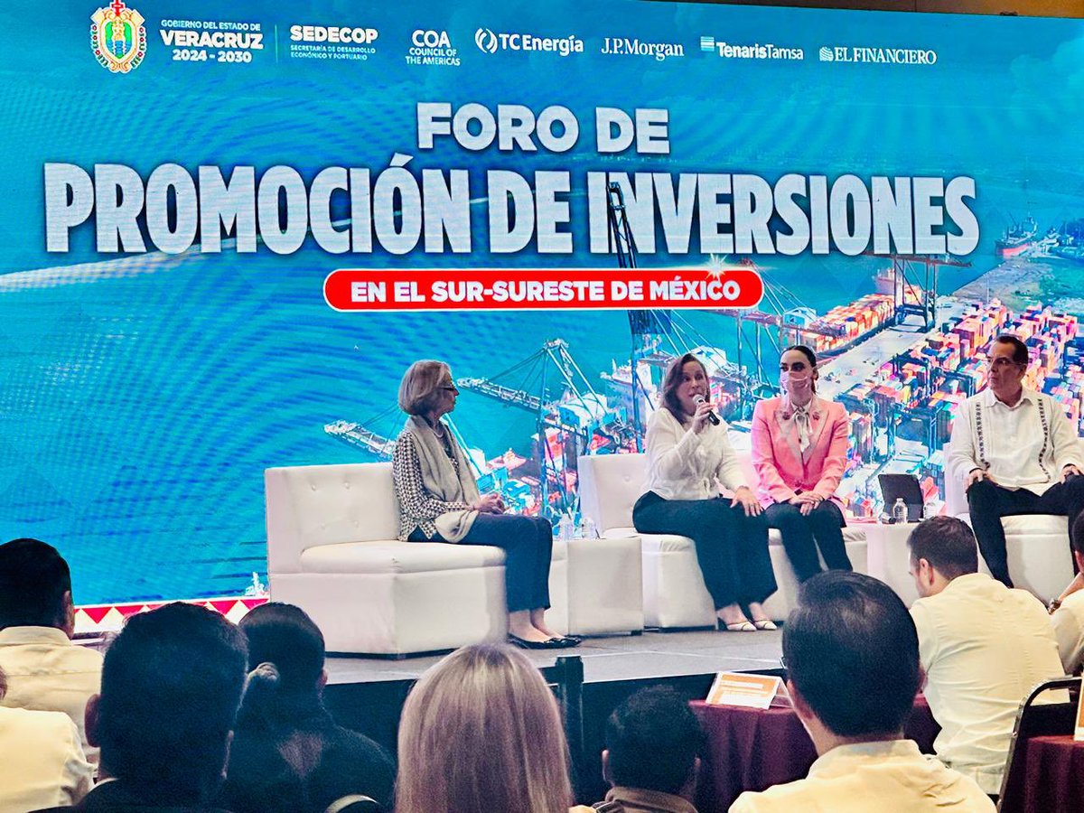 Participating today in the South-Southeast Investment Forum in Veracruz.
Thank you  <a href="/GobiernoVer/">Gobierno de Veracruz</a> , <a href="/ASCOA/">Americas Society/Council of the Americas</a> ,and <a href="/TCEnergia/">TC Energía</a>  for the invitation!
🇨🇦🇲🇽
#CanadaMexicoWorkingTogether
#NewOpportunitiesInNorthAmerica  #Partners <a href="/CanEmbMexico/">Canada in Mexico</a>  <a href="/SDC_TCS/">Service des délégués commerciaux</a> #Infrastrcture #Energy