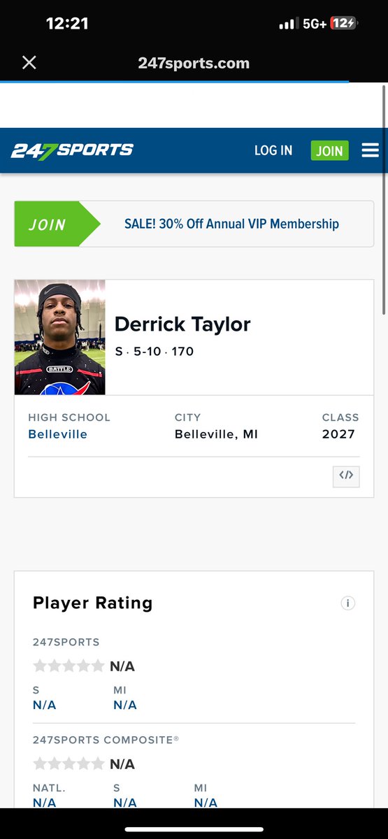 DERRICK "DT" Taylor 2027 SAF/RB 5’10 170 tweet media