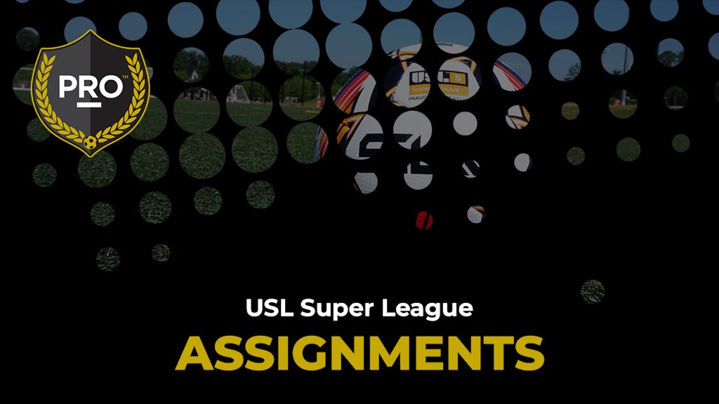 PROreferees's tweet image. 📝// 𝗔𝘀𝘀𝗶𝗴𝗻𝗺𝗲𝗻𝘁𝘀

The crews on duty for the games in @USLSuperLeague Week 21 &amp;gt;&amp;gt; refs.pro/USLS25wk21.

#PRO | #ThisIsOurMoment