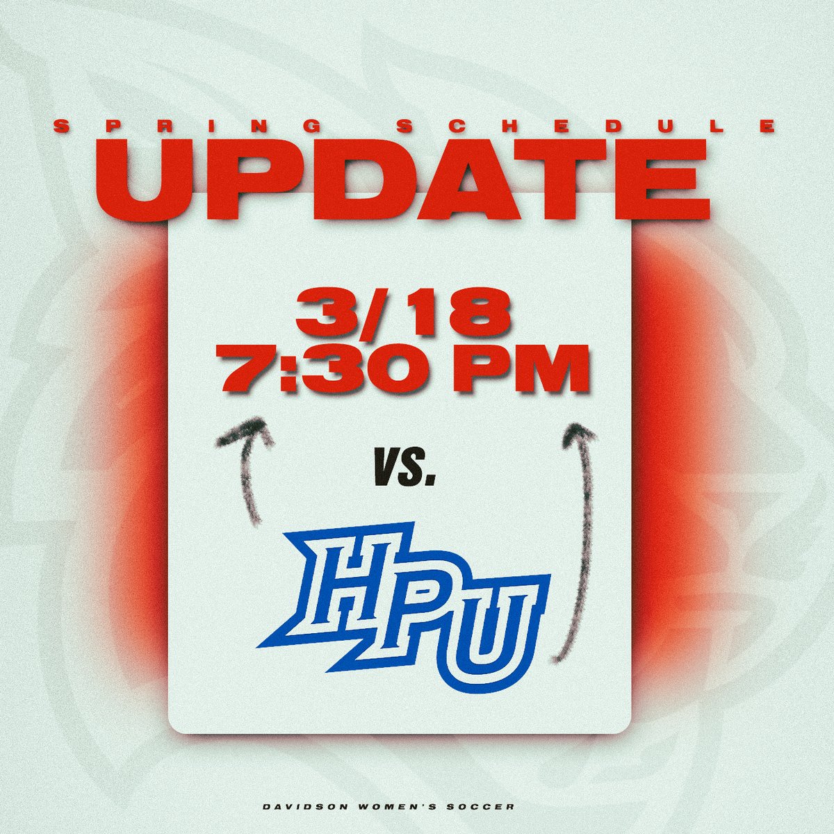 🚨Spring Schedule Update🚨

With a little ❄️ in the forecast this week, we have moved our game against High Point to Tuesday, March 18 at 7:30 p.m.