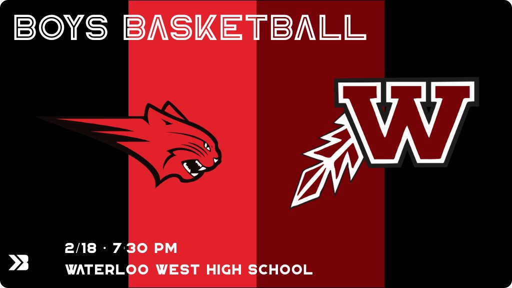 Boys Basketball (Varsity) Game Day! - Check out the event preview for the The Western Dubuque Bobcats vs the Waterloo West Wahawks. It starts at 7:30 PM and is at Waterloo West High School Siddens Gymnasium. gobound.com/ia/ihsaa/boysb…