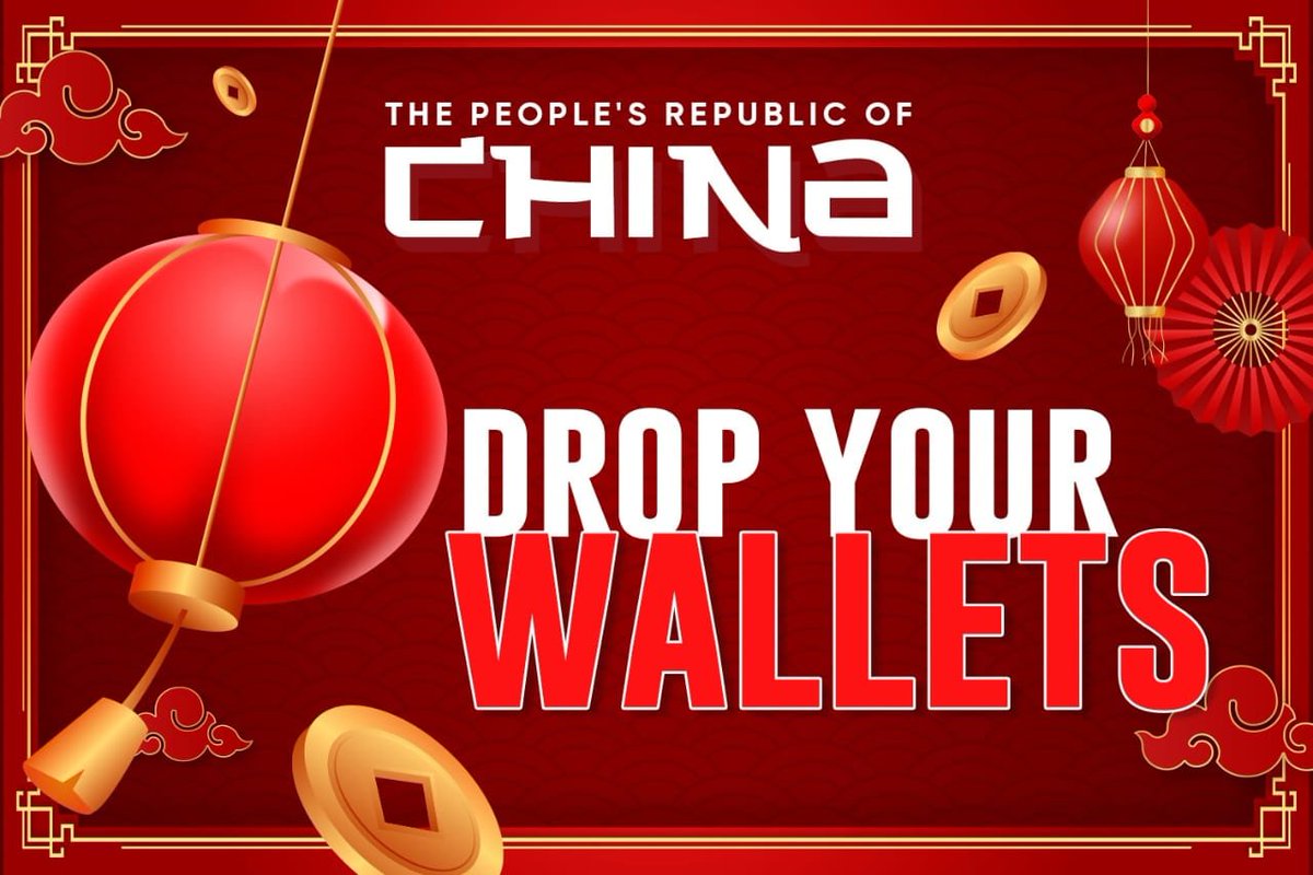 $CHINA Airdrop open 🪂

Drop your $SOL address 👇🏻

Turn notis on 🔔 

Check your wallet in 24 hours
