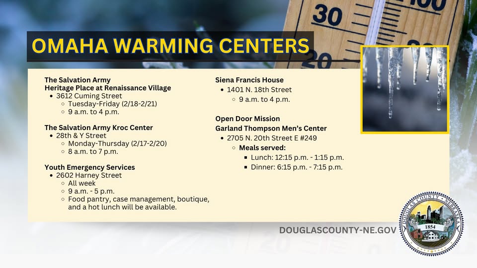 Please share this important information with all who may need it. <a href="/OmahaFireDept/">Omaha Fire Department</a> <a href="/DCSheriffNE/">DCSO - Omaha, NE</a> <a href="/OmahaPolice/">Omaha Police Dept</a> <a href="/DCSheriffNE/">DCSO - Omaha, NE</a> <a href="/CDHCOmaha/">Charles Drew Health Center, Inc.</a> <a href="/OWHnews/">Omaha World-Herald</a>