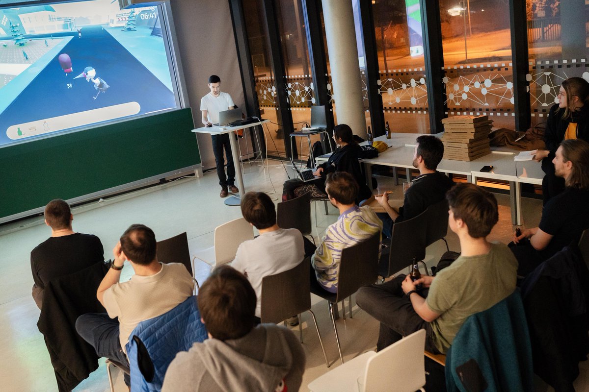 Our February meetup was a blast!
Big thanks to <a href="/GameLabGraz/">Game Lab Graz</a> and <a href="/tugraz/">TU Graz</a> for hosting and once again to our one and only Matthias for the wonderful photos!
Next meetup happens 13.3 again at LENDHAFEN, so save the date!

#gamedev #indiedev #graz