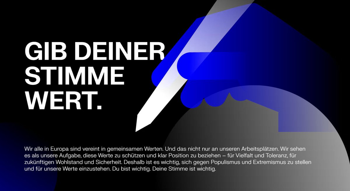 Bitte geht wählen &amp; überlegt Euch, wer Eure Stimme bekommt!
Extremisten v. Rechts &amp; Links haben in der Geschichte (nicht nur in DE) bewiesen, wie man ein Land kaputt bekommt.
Demokraten haben Wohlstand geschaffen.
Aber nichts ist garantiert!
#WirStehenFürWerte #Bundestagswahl2025