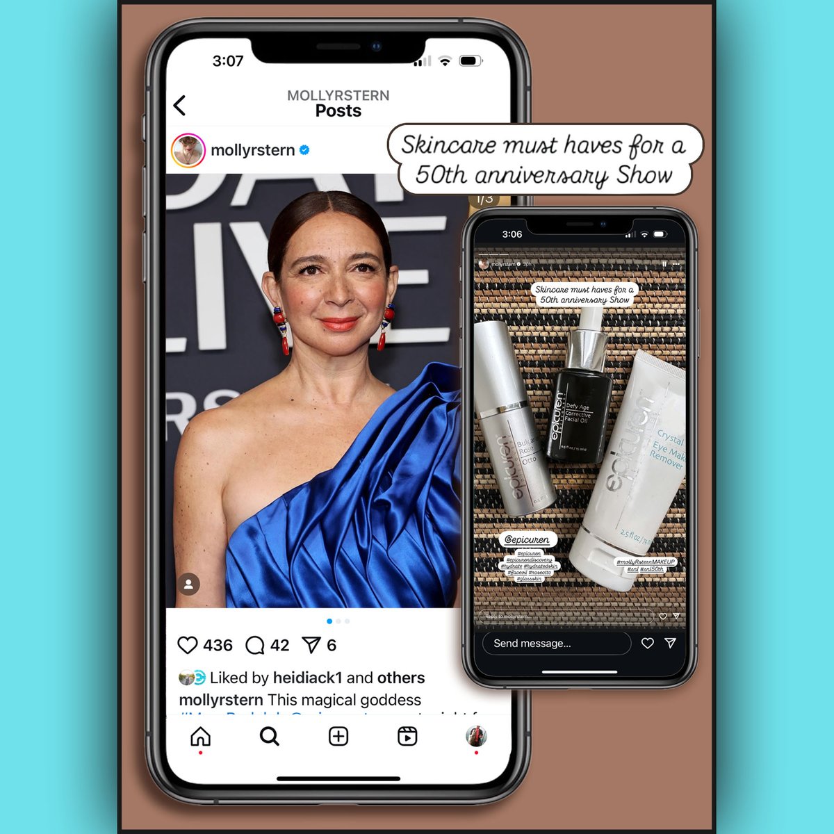 Live from New York, the stunning #MayaRudolph rocking a dewy glow with an incredibly moisturizing blend of our Bulgarian Rose Otto and Defy Age Corrective Facial Oil at the #SNL50th! ✨