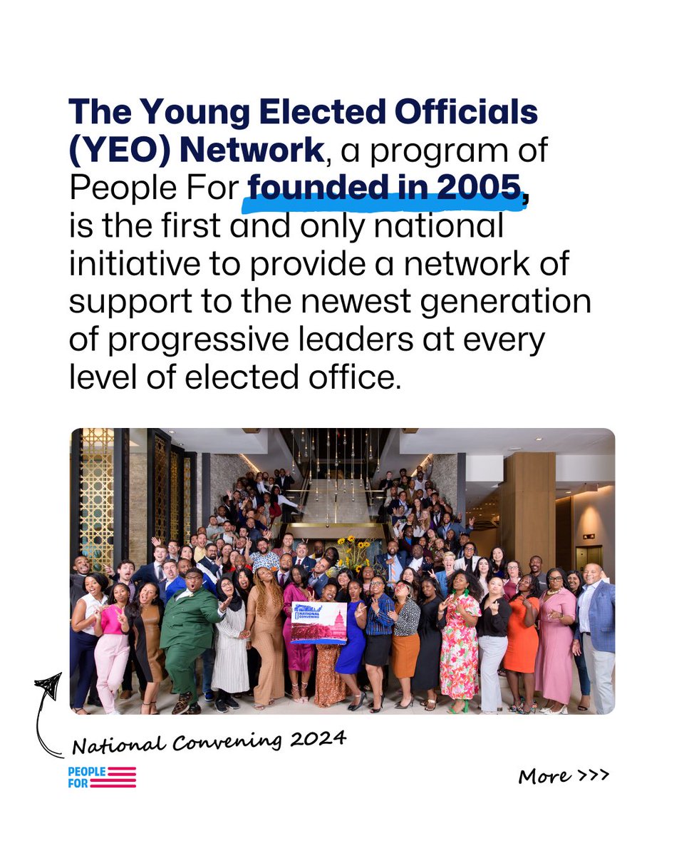 peoplefor's tweet photo. For 20 years, we’ve been building the foundation for today’s resistance by investing in young elected leaders through the @YEOnetwork. 🧵 https://t.co/gwpGa8aPWR