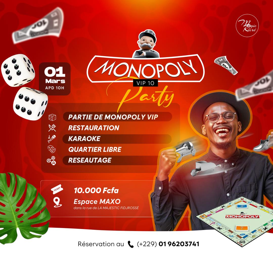 Rejoignez-nous pour la dixième édition de notre Monopoly VIP Party, une journée pleine de stratégie, de compétition amicale, de divertissement et de réseautage! 🎉🏆

#monopoly #reseautage #jeu #divertissement #magicrecre