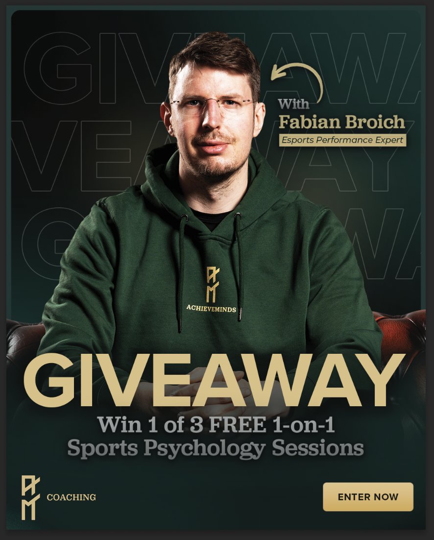 Fabian Broich (@sportspsycfabro) on Twitter photo 🎉 Achieveminds Launch Giveaway! 🎉
Win 1 of 3 exclusive 1-on-1 sessions with Founder Fabian Broich – a deep dive into sports psychology, performance & mindset coaching! 💡
How to enter:
✅ RT this tweet 🔁
✅ Follow <a href="/coachinplatform/">Achieveminds Coaching</a>
✅ Sign up for FREE at 🎉 Achieveminds Launch Giveaway! 🎉
Win 1 of 3 exclusive 1-on-1 sessions with Founder Fabian Broich – a deep dive into sports psychology, performance & mindset coaching! 💡
How to enter:
✅ RT this tweet 🔁
✅ Follow <a href="/coachinplatform/">Achieveminds Coaching</a>
✅ Sign up for FREE at
