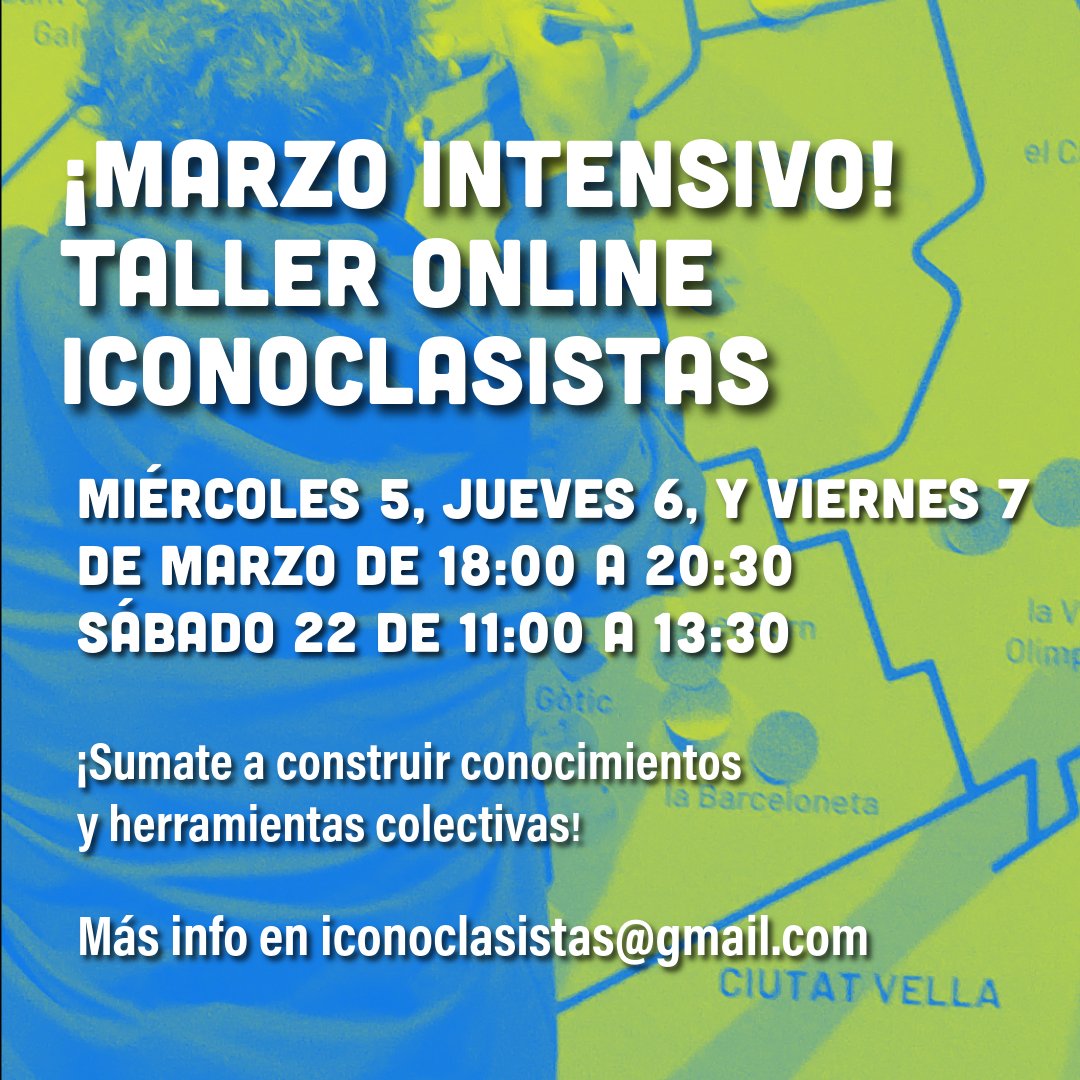 Taller intensivo en marzo! Más info escribí a iconoclasistas@gmail.com