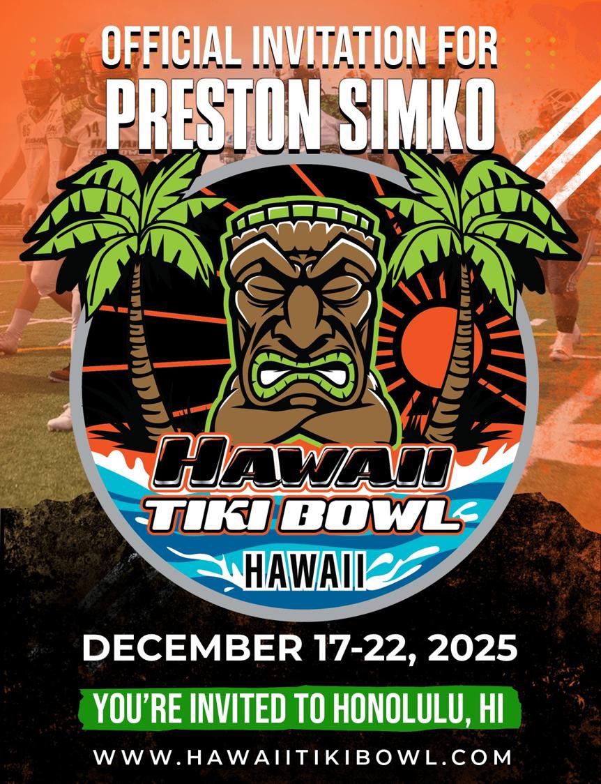 Preston Simko (@prestonsimko) on Twitter photo Thank you <a href="/FillippSAU/">Vince Fillipp</a> and all the other coaches for the invite and a chance to come out to the Hawaii Tiki Bowl Thank you <a href="/FillippSAU/">Vince Fillipp</a> and all the other coaches for the invite and a chance to come out to the Hawaii Tiki Bowl