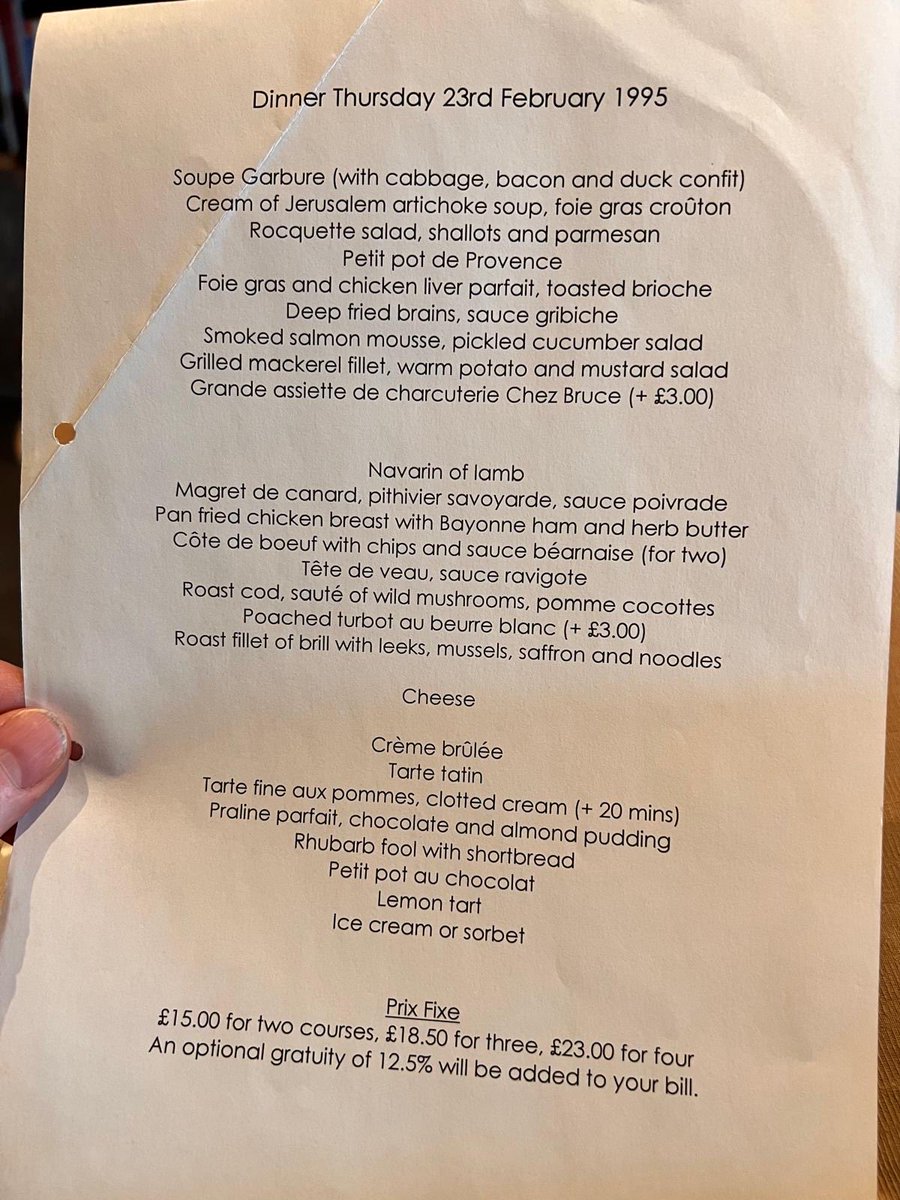 Matt Christmas (@mattchristmas1) on Twitter photo Chez Bruce is 30 this coming Sunday, the menu hasn’t changed that much, what a menu, what a bargain Chez Bruce is 30 this coming Sunday, the menu hasn’t changed that much, what a menu, what a bargain