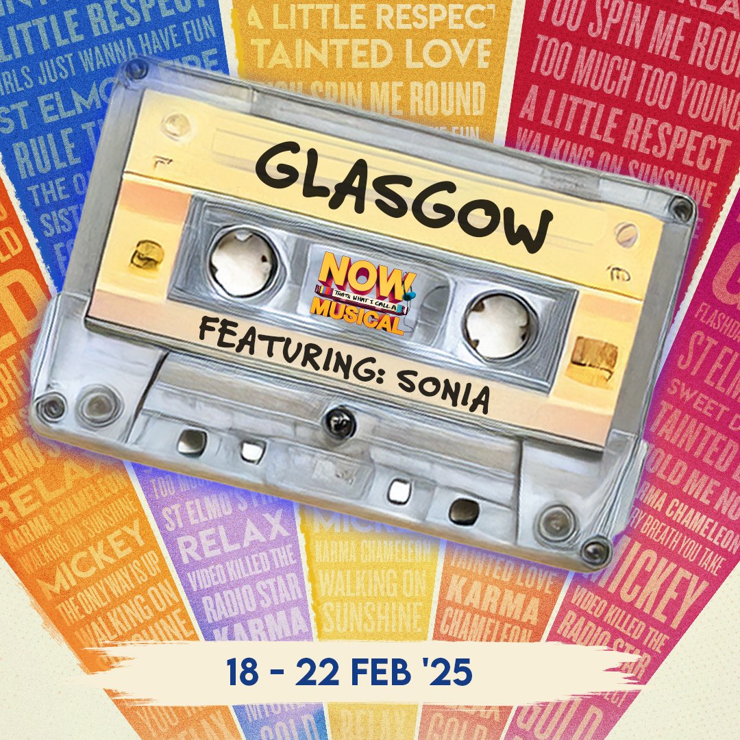 TheNOWMusical (@thenowmusical) on Twitter photo Tonight… Now That’s What I Call a Musical is lighting up <a href="/KingsandRoyal/">The King's Theatre & Theatre Royal</a> Glasgow until Sat 22 Feb!🪩🥳
Get ready to groove to the greatest 80s hits, starring the incredible <a href="/SoniaevansSonia/">Sonia ❤️</a>, <a href="/Nina_Wadia/">Nina Wadia OBE</a>, and <a href="/SamBaileyREAL/">Sam Bailey Official</a> ✨
🎟️Grab your tickets now via the link in our bio! Tonight… Now That’s What I Call a Musical is lighting up <a href="/KingsandRoyal/">The King's Theatre & Theatre Royal</a> Glasgow until Sat 22 Feb!🪩🥳
Get ready to groove to the greatest 80s hits, starring the incredible <a href="/SoniaevansSonia/">Sonia ❤️</a>, <a href="/Nina_Wadia/">Nina Wadia OBE</a>, and <a href="/SamBaileyREAL/">Sam Bailey Official</a> ✨
🎟️Grab your tickets now via the link in our bio!