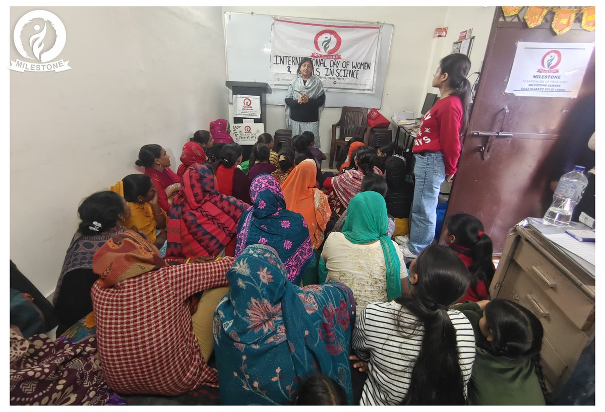 MilestoneNgo's tweet image. Empowering Through Education!  

On International Day of Women &amp;amp; Girls in Science (Feb 11), MILESTONE, with DLSA, conducted an Awareness Program on Right to Education at Gole Market, Delhi.  

Ms. Alka Joshi (LAC) led the session, empowering women with knowledge.    
#Education