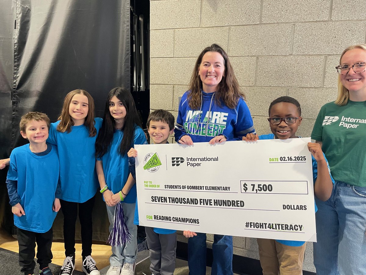ipef204's tweet photo. IPEF and Northwestern have joined the #FightforLiteracy! Thanks to their involvement, International Paper has granted $7,500 gifts to @GombertGators and @mustangpride204 via IPEF to support and provide reading resources for K-3 students in @ipsd204.
@ChampionsForLit @IntlPaperCo https://t.co/ndCal5wfZ8