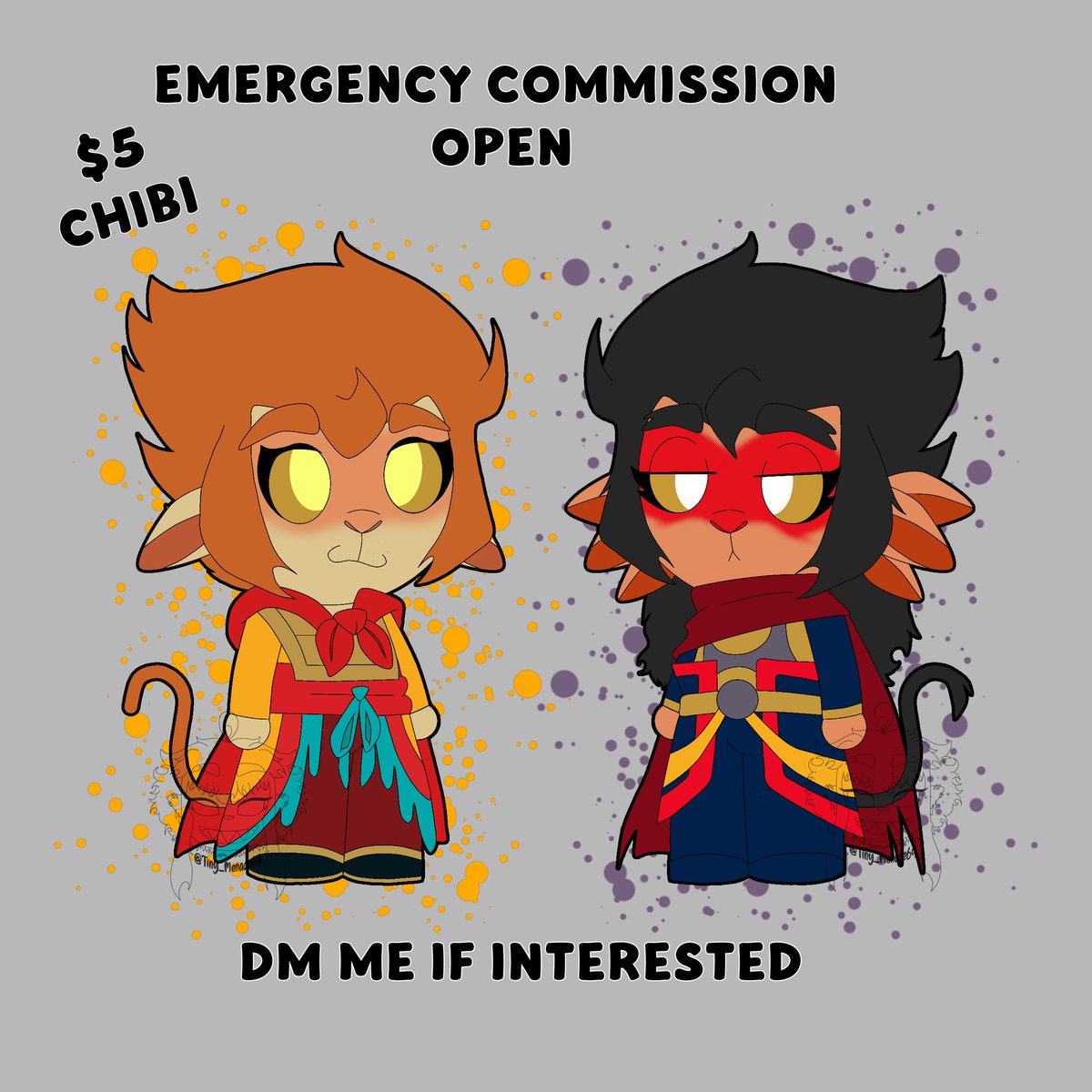 Tiny_Menace69's tweet image. Emergency commissions open
Short on cash for my medicine and opening commissions temporarily