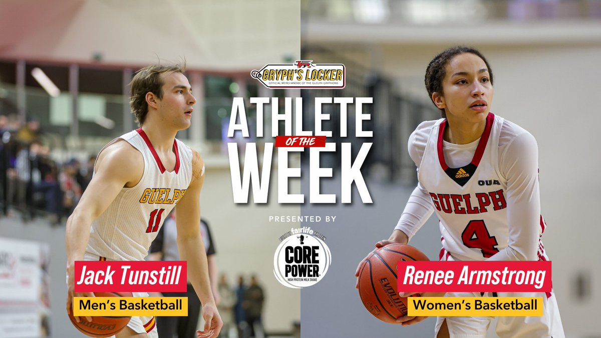 Guelph Gryphons (@guelph_gryphons) on Twitter photo We head to hardwood ๐ for our Gryphโs Locker Athletes of the Week, presented by <a href="/CorePower/">Core Power</a> as Jack Tunstill (<a href="/UofGMbball/">UofG Men`s BBall</a>) and Renee Armstrong (Women's Basketball) are the recipients of this week's honours!
๐ฐ uoguel.ph/qzhdt
๐ธ <a href="/laurel_jarvis/">Laurel Jarvis</a>
#GryphonPride We head to hardwood ๐ for our Gryphโs Locker Athletes of the Week, presented by <a href="/CorePower/">Core Power</a> as Jack Tunstill (<a href="/UofGMbball/">UofG Men`s BBall</a>) and Renee Armstrong (Women's Basketball) are the recipients of this week's honours!
๐ฐ uoguel.ph/qzhdt
๐ธ <a href="/laurel_jarvis/">Laurel Jarvis</a>
#GryphonPride