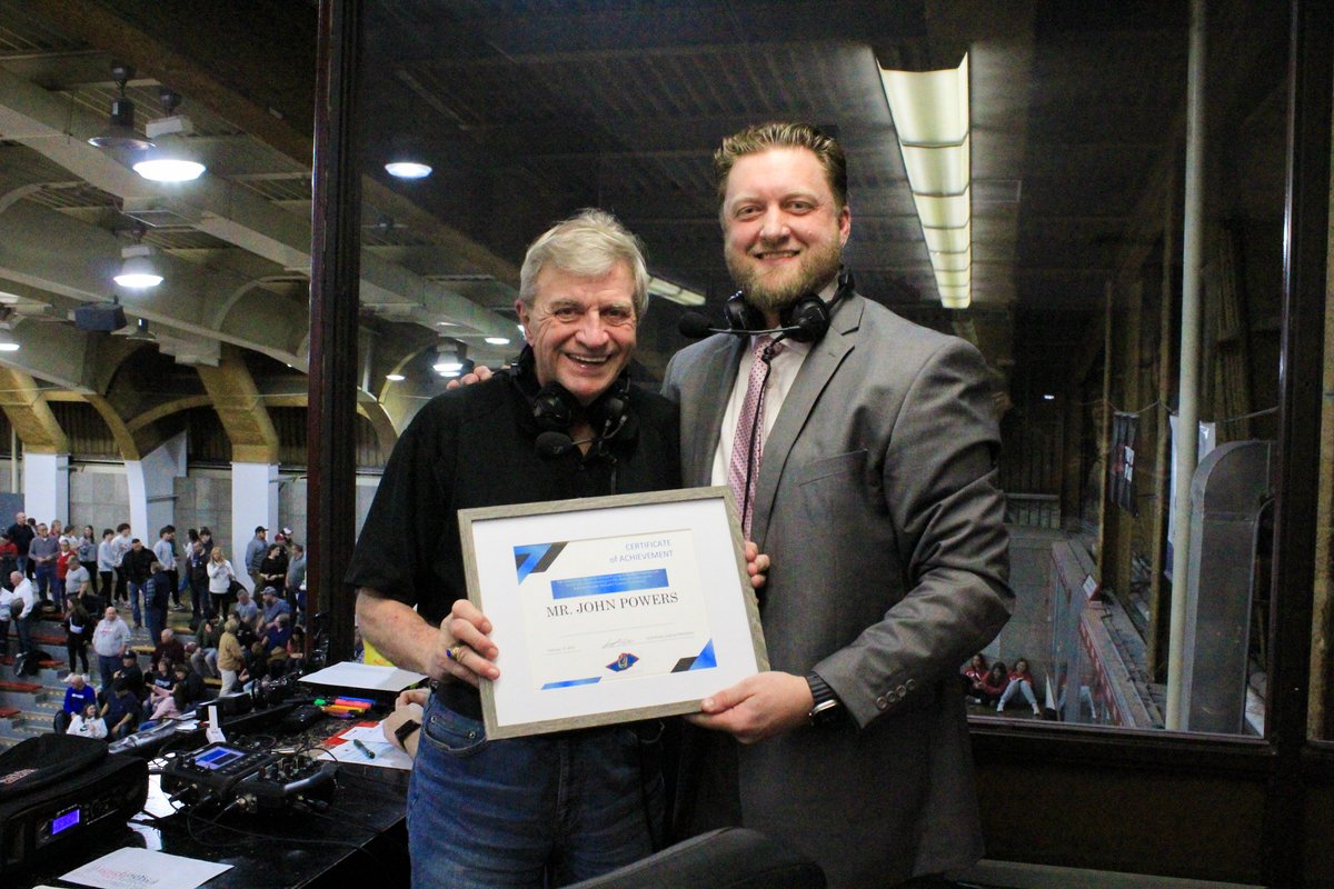 On Friday night, John "JP" Powers called his final sporting event, marking the end of an incredible 43-year career covering basketball and football for T102 and WPPA. During halftime of the boys' game, he was honored by the Schuylkill League for his contributions.
Thank you JP