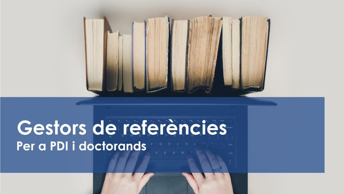 <a href="/ICEUPC/">ICE-UPC</a> Taller 3 de formació online de <a href="/ICEUPC/">ICE-UPC</a> i <a href="/bibliotecnica/">Biblioteques UPC</a> per a PDI i doctorands.

▪️ Citacions i bibliografia
▪️ Nocions bàsiques de Zotero, Mendeley i EndNote

🗓️ 27 de febrer
🕒15:00 h.

bibliotecnica.upc.edu/formacio/curso…