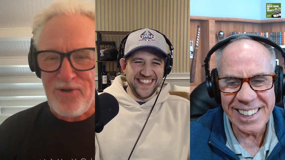 Our guest, Joe Maddon, telling us his favorite #SpringTraining stories had us on the floor!! Listen right now at GreatGameOrWhat.com #podcast #baseball