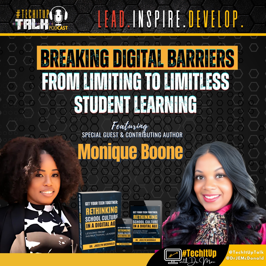 🚀✨ Tune in to #TechItUp Talk! 🎙️ This Wednesday at 7PM CST, I’m joined by Monique Boone! 📚💻 @MDBoone_edu 

📺 Watch LIVE: youtube.com/watch?v=EjkamX… #EdTech #AIinEducation #TechItUpTalk #GetYourTechTogether